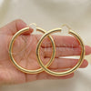 Oro Laminado Extra Large Hoop, Gold Filled Style Polished, Golden Finish, 02.170.0088.70