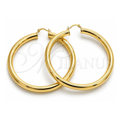 Oro Laminado Extra Large Hoop, Gold Filled Style Polished, Golden Finish, 02.170.0088.70