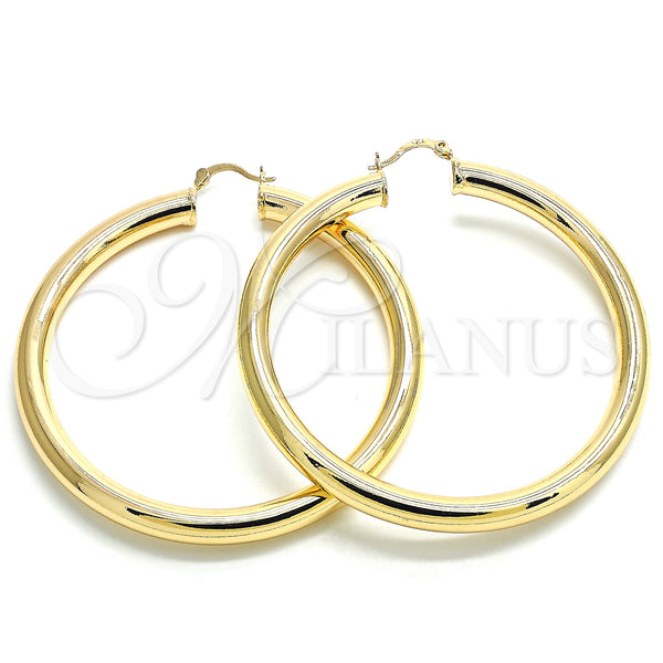 Gold Filled Hoop Earrings — Extra Large Hoop Polished 02. — main product view — SKU 133211 | Oro Laminado aretes de aro — Extra Large Hoop pulido 02. — SKU 133211