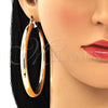 Oro Laminado Extra Large Hoop, Gold Filled Style Hollow Design, Polished, Golden Finish, 02.170.0088.80