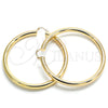 Oro Laminado Extra Large Hoop, Gold Filled Style Hollow Design, Polished, Golden Finish, 02.170.0088.80