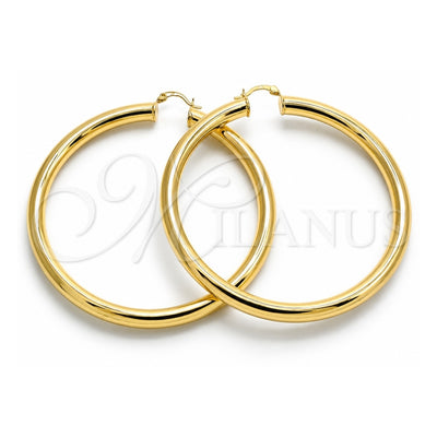 Oro Laminado Extra Large Hoop, Gold Filled Style Hollow Design, Polished, Golden Finish, 02.170.0088.80