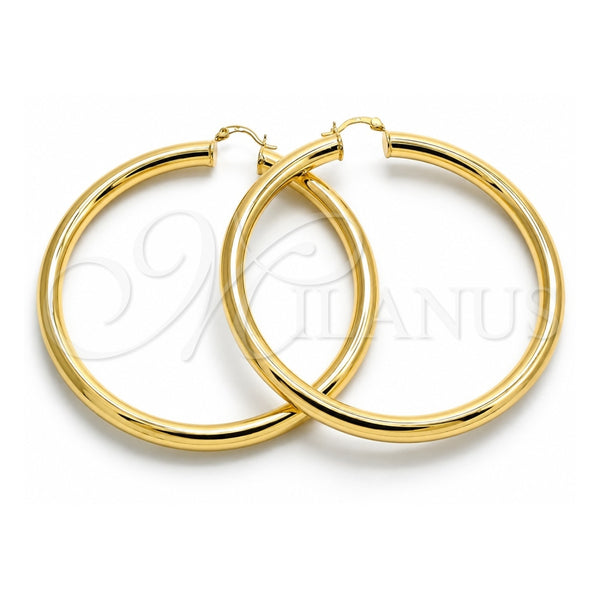 Oro Laminado Extra Large Hoop, Gold Filled Style Hollow Design, Polished, Golden Finish, 02.170.0088.80