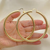 Oro Laminado Extra Large Hoop, Gold Filled Style Hollow Design, Polished, Golden Finish, 02.170.0088.90