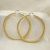 Oro Laminado Extra Large Hoop, Gold Filled Style Hollow Design, Polished, Golden Finish, 02.170.0088.90