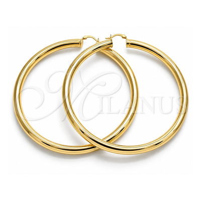 Oro Laminado Extra Large Hoop, Gold Filled Style Hollow Design, Polished, Golden Finish, 02.170.0088.90