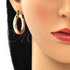 Oro Laminado Medium Hoop, Gold Filled Style Hollow Design, Polished, Golden Finish, 02.170.0314.30
