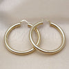 Oro Laminado Large Hoop, Gold Filled Style Hollow Design, Polished, Golden Finish, 02.170.0314.50