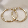 Oro Laminado Large Hoop, Gold Filled Style Hollow Design, Polished, Golden Finish, 02.170.0314.60