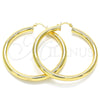 Oro Laminado Large Hoop, Gold Filled Style Hollow Design, Polished, Golden Finish, 02.170.0314.60