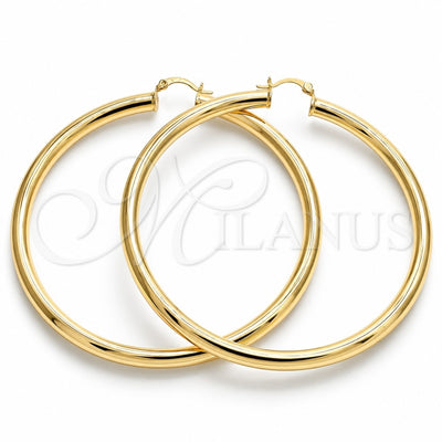 Oro Laminado Extra Large Hoop, Gold Filled Style Hollow Design, Polished, Golden Finish, 02.170.0314.80