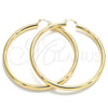 Oro Laminado Extra Large Hoop, Gold Filled Style Hollow Design, Polished, Golden Finish, 02.170.0314.80