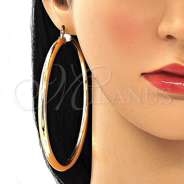 Gold Filled Hoop Earrings — Extra Large Hoop Polished 02. — alternate product view — SKU 133220 | Oro Laminado aretes de aro — Extra Large Hoop pulido 02. — SKU 133220
