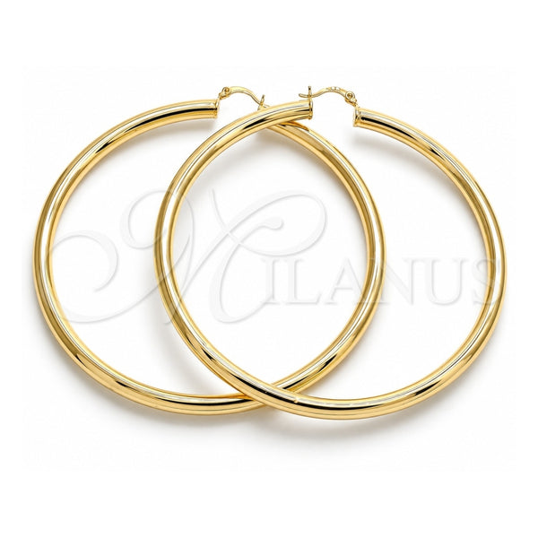 Oro Laminado Extra Large Hoop, Gold Filled Style Polished, Golden Finish, 02.170.0314.90