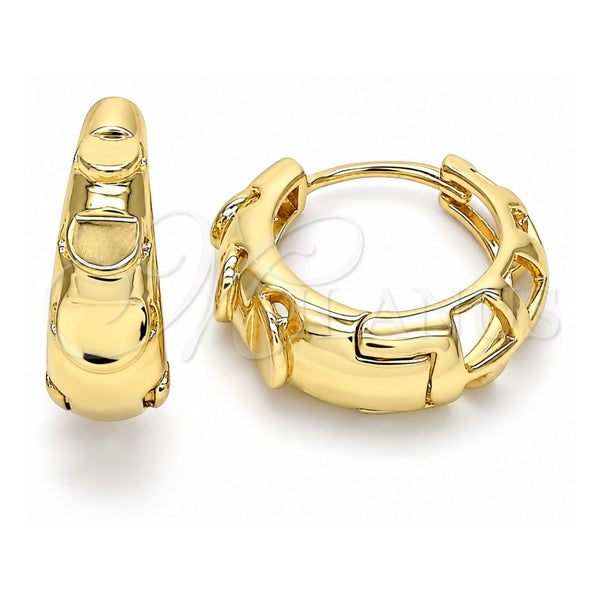 Oro Laminado Huggie Hoop, Gold Filled Style Polished, Golden Finish, 02.195.0115.20