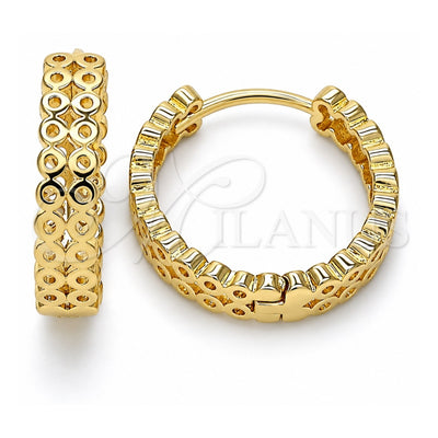 Oro Laminado Small Hoop, Gold Filled Style Polished, Golden Finish, 02.195.0116.20
