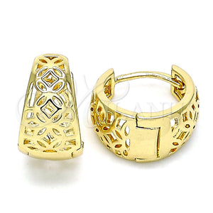 Gold Filled Hoop Earrings — Huggie Hoop Polished 02. — main product view — SKU 133273 | Oro Laminado aretes de aro — Huggie Hoop pulido 02. — SKU 133273