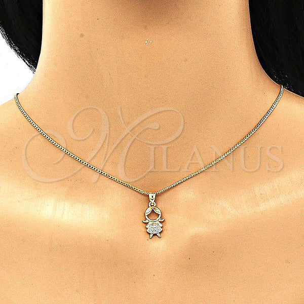 Gold Filled Ring — Earring and Pendant Adult Set Little Girl Design — alternate product view — SKU 133276 | Oro Laminado anillo — Earring and Pendant Adult Set Little Girl diseño — SKU 133276