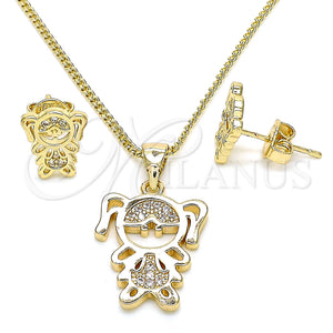 Gold Filled Ring — Earring and Pendant Adult Set Little Girl Design — main product view — SKU 133277 | Oro Laminado anillo — Earring and Pendant Adult Set Little Girl diseño — SKU 133277