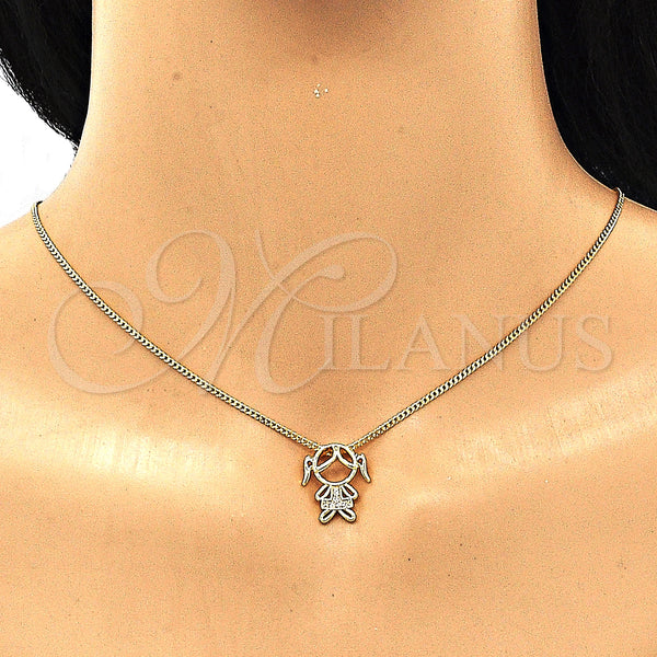 Gold Filled Ring — Earring and Pendant Adult Set Little Girl Design — alternate product view — SKU 133280 | Oro Laminado anillo — Earring and Pendant Adult Set Little Girl diseño — SKU 133280