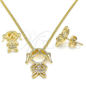 Gold Filled Ring — Earring and Pendant Adult Set Little Girl Design — main product view — SKU 133280 | Oro Laminado anillo — Earring and Pendant Adult Set Little Girl diseño — SKU 133280