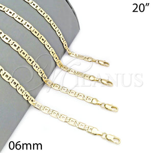 Gold Filled Necklace — Basic Necklace Matte 04.63. 06 MM Thickness 20 — main product view — SKU 133329 | Oro Laminado collar — básico Necklace Matte 04.63. 06 MM Thickness 20 — SKU 133329