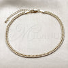 Oro Laminado Basic Anklet, Gold Filled Style Polished, Golden Finish, 04.63.1403.10 (Thickness, 10 Inches Length)