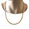 Oro Laminado Basic Necklace, Gold Filled Style Polished, Golden Finish, 04.63.1404.24 (06 MM Thickness, 24 Inches Length)