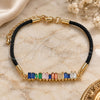Oro Laminado Fancy Bracelet, Gold Filled Style with Multicolor Cubic Zirconia, Polished, Golden Finish, 03.341.0063.07 (02 MM Thickness, 7 Inches Length)