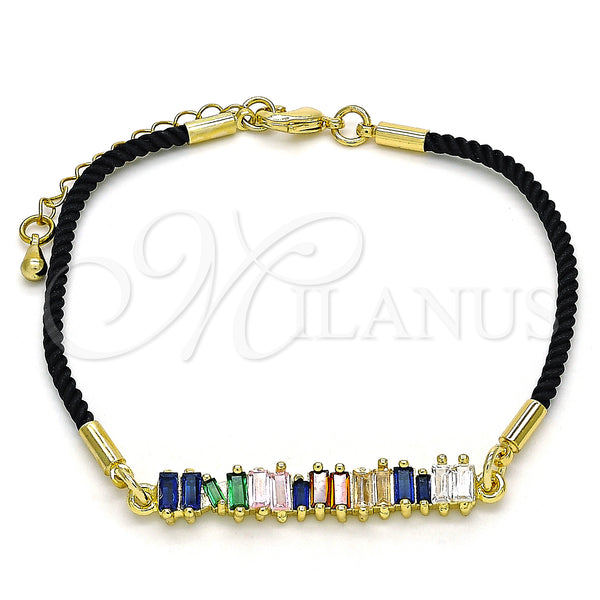 Gold Filled Bracelet — Fancy Bracelet with Multicolor Cubic Zirconia Polished 03. — main product view — SKU 133344 | Oro Laminado brazalete — elegante Bracelet with Multicolor Cubic Zirconia pulido 03. — SKU 133344