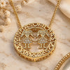 Oro Laminado Pendant Necklace, Gold Filled Style Little Girl Design, with White Micro Pave, Polished, Golden Finish, 04.156.0253.20 (02 MM Thickness, 20 Inches Length)