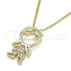 Oro Laminado Pendant Necklace, Gold Filled Style Little Boy Design, with White Micro Pave, Polished, Golden Finish, 04.156.0271.20 (02 MM Thickness, 20 Inches Length)