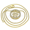 Oro Laminado Pendant Necklace, Gold Filled Style Little Boy Design, with White Micro Pave, Polished, Golden Finish, 04.156.0278.20 (02 MM Thickness, 20 Inches Length)