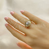 Oro Laminado Elegant Ring, Gold Filled Style Elephant Design, Polished, Tricolor, 01.351.0010.1.09 (Size 9)