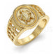 Anillo Elegante 01.351.0011.08 Oro Laminado, Diseño de Tortuga, Pulido, Tono Dorado (Tamaño 8)