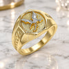 Oro Laminado Mens Ring, Gold Filled Style Eagle Design, Polished, Two Tone, 01.351.0013.11 (Size 11)