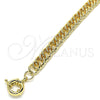 Oro Laminado Basic Bracelet, Gold Filled Style Diamond Cutting Finish, Golden Finish, 03.319.0006.08 (09 MM Thickness, 8 Inches Length)