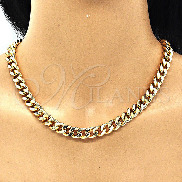 Gold Filled Bracelet — Necklace and Bracelet Miami Cuban Design Polished 06. — alternate product view — SKU 133455 | Oro Laminado brazalete — Necklace and Bracelet Miami Cuban diseño pulido 06. — SKU 133455