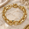 Oro Laminado Basic Bracelet, Gold Filled Style Rolo Design, Polished, Golden Finish, 03.319.0008.08 (12 MM Thickness, 8 Inches Length)