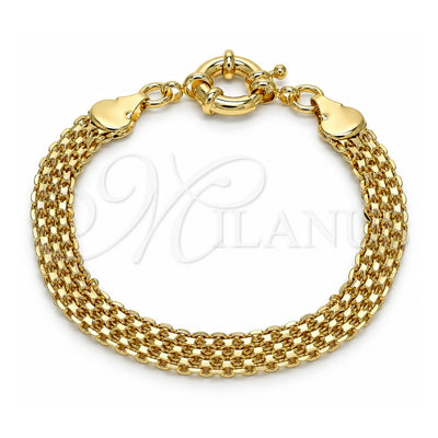 Oro Laminado Basic Bracelet, Gold Filled Style Polished, Golden Finish, 03.319.0010.08 (07 MM Thickness, 8 Inches Length)