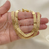 Oro Laminado Necklace and Bracelet, Gold Filled Style Polished, Golden Finish, 06.319.0006