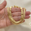Oro Laminado Necklace and Bracelet, Gold Filled Style Polished, Golden Finish, 06.319.0006