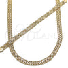Oro Laminado Necklace and Bracelet, Gold Filled Style Polished, Golden Finish, 06.319.0006