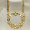 Oro Laminado Necklace and Bracelet, Gold Filled Style Polished, Golden Finish, 06.319.0006