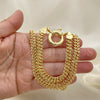 Oro Laminado Necklace and Bracelet, Gold Filled Style Polished, Golden Finish, 06.145.0001
