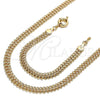 Oro Laminado Necklace and Bracelet, Gold Filled Style Polished, Golden Finish, 06.145.0001