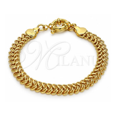 Oro Laminado Basic Bracelet, Gold Filled Style Polished, Golden Finish, 03.145.0009.08 (08 MM Thickness, 8 Inches Length)