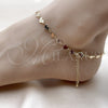 Oro Laminado Fancy Anklet, Gold Filled Style Heart Design, Polished, Golden Finish, 03.145.0010.10 (Thickness, 10 Inches Length)