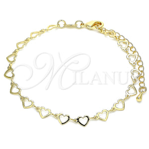 Gold Filled Bracelet — Fancy Bracelet Heart Design Polished 03. 05 MM — main product view — SKU 133481 | Oro Laminado brazalete — elegante Bracelet corazón diseño pulido 03. 05 MM — SKU 133481