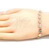 Oro Laminado Fancy Bracelet, Gold Filled Style Butterfly Design, Polished, Golden Finish, 03.145.0012.08 (06 MM Thickness, 8 Inches Length)